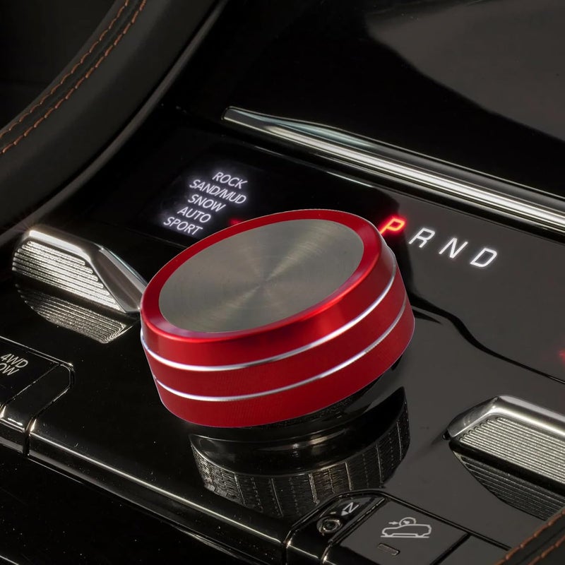 HDUFC for Jeep 2022-2025 Grand Cherokee/Grand Cherokee 4xe/Grand Cherokee L car Interior 6-Piece Set, Shift Switch, air Conditioning Adjustment, Headlight Switch knob, Start Button Cover/Ring (red) - Image 4